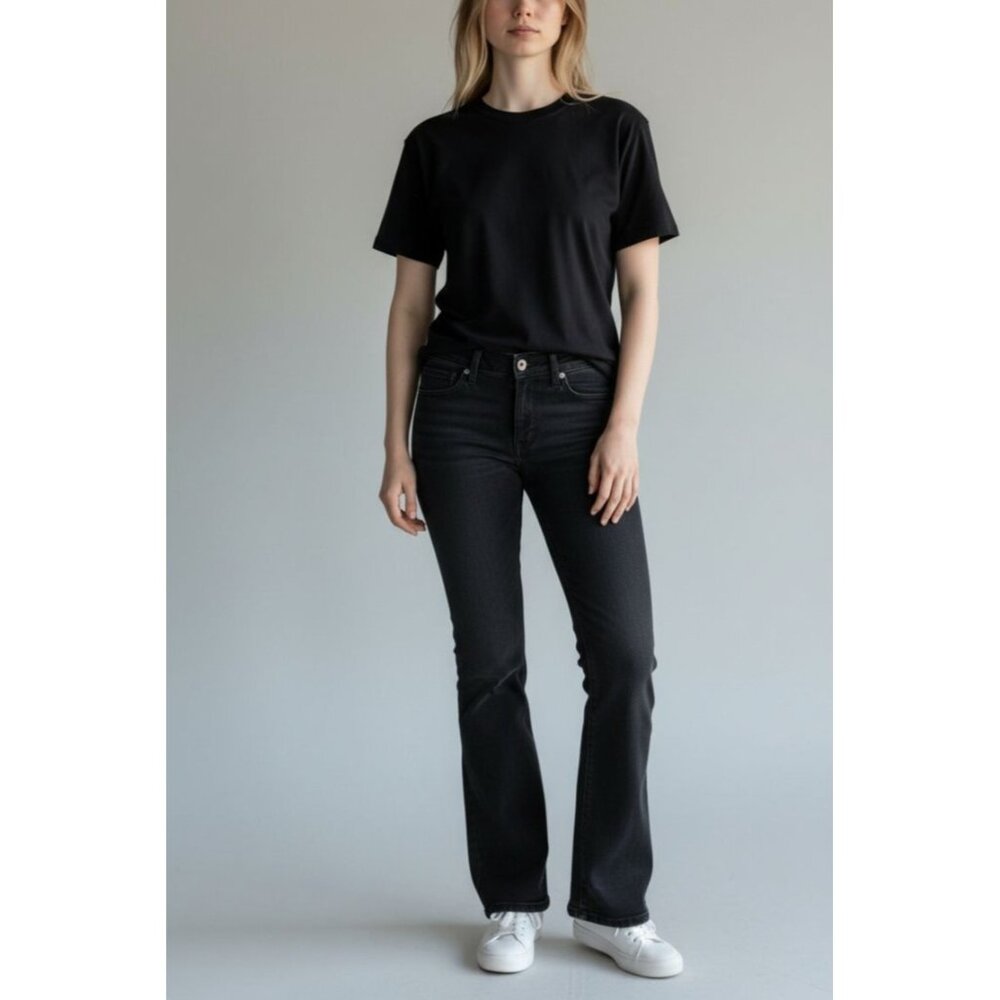 Citizens Of Humanity Low Waist Bootcut Womens Jeans Black Denim Size 26